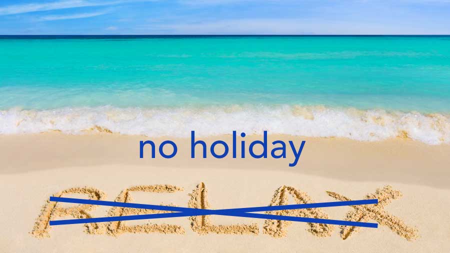 No holiday on Jervis Bay, no relaxation - really?