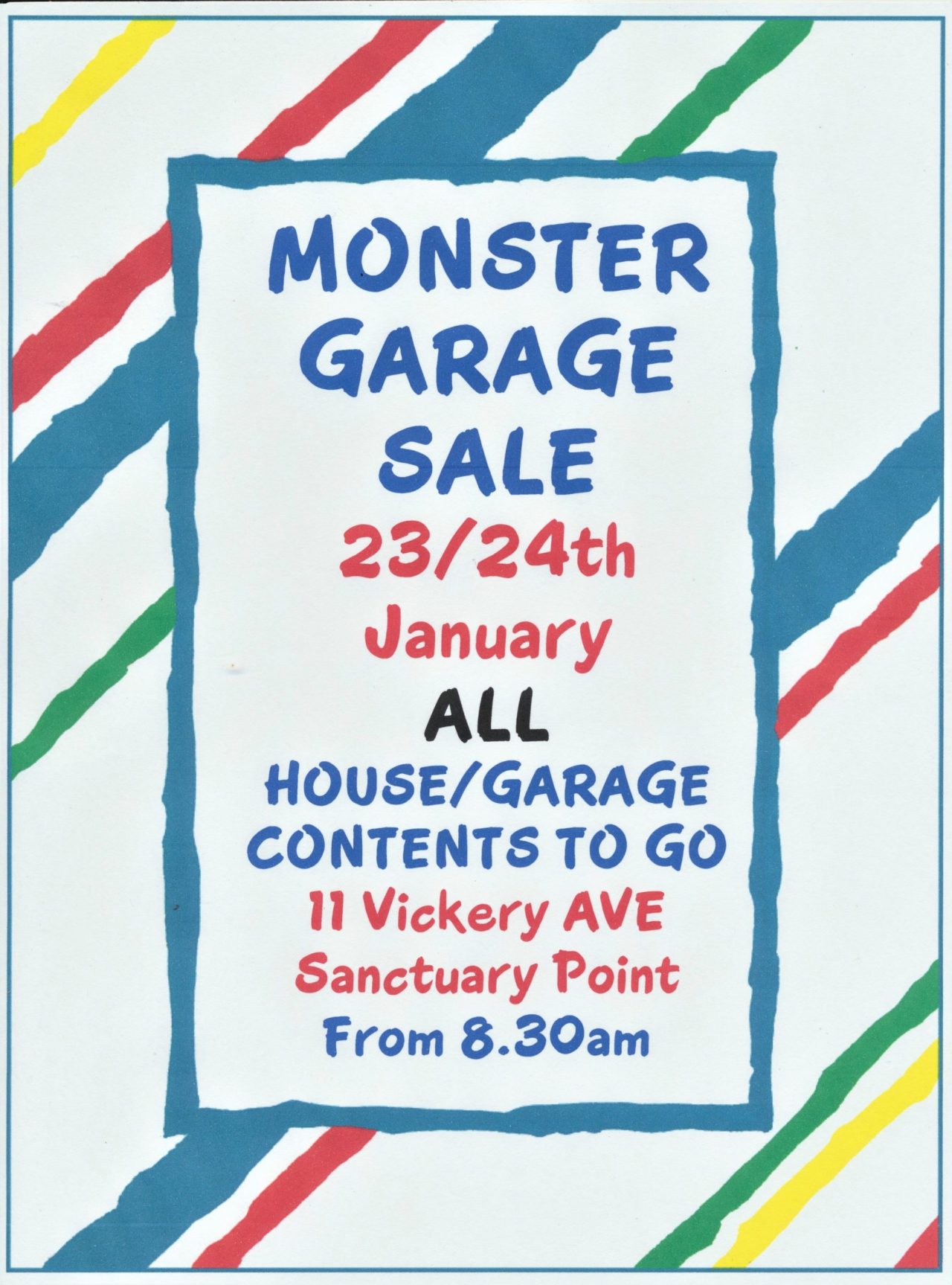 MONSTER DECEASED ESTATE GARAGE SALE JervisBayLife